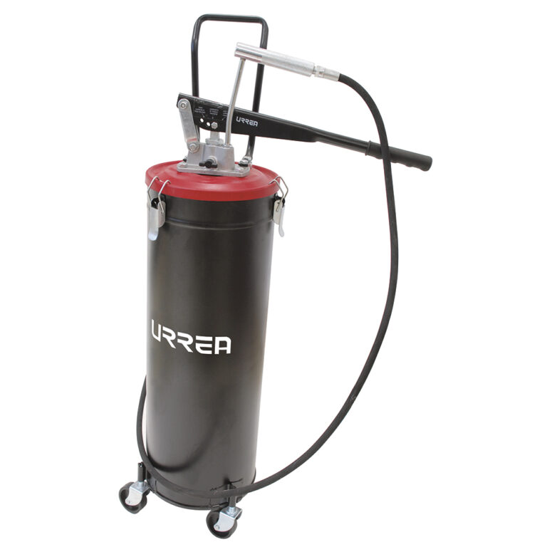 Inyector de grasa con cubeta de palanca con ruedas de 20 kg