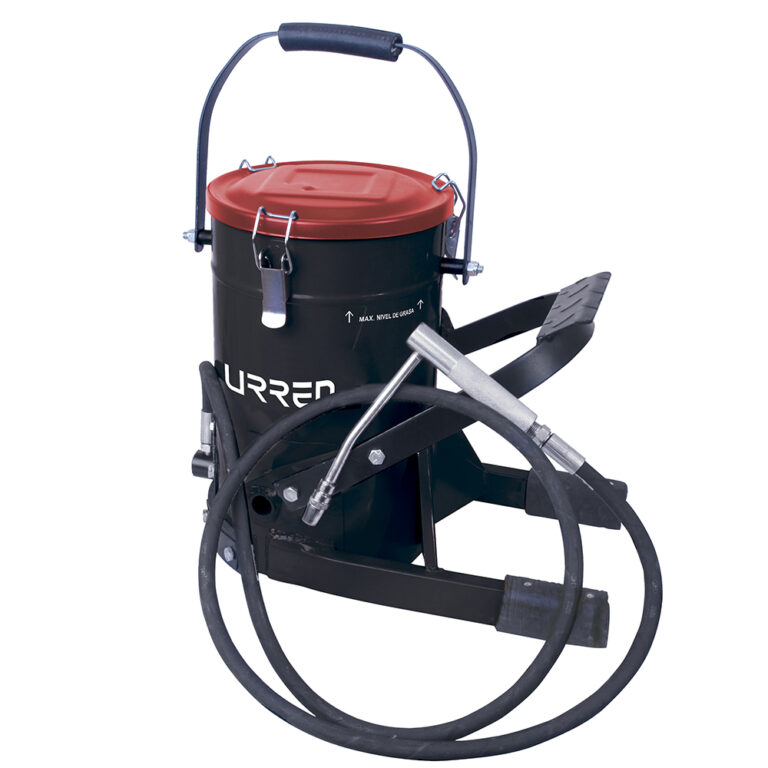 Inyector de grasa con cubeta de alta presión con pedal de 10 kg