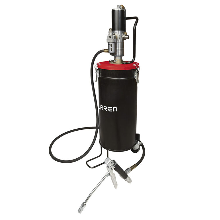 Inyector de grasa con cubeta neumático de 15 kg