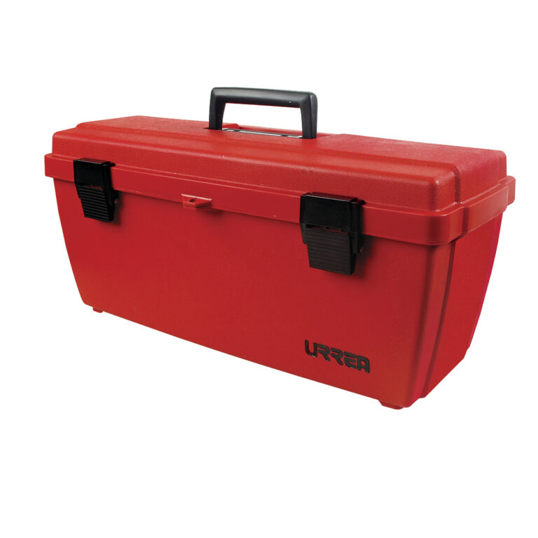 Caja portaherramientas plástica con broche plástico y charola 20" x 8" x 8" Urrea