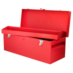 Caja portaherramientas metálica color rojo 24" x 9" x 9" Urrea