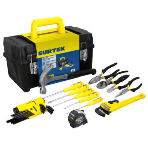 Juego combinado de herramienta con caja plástica