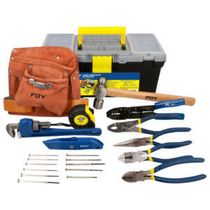 Juego combinado de herramienta con caja plástica