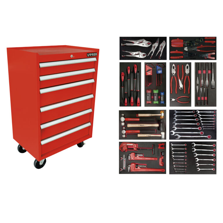 Juego industrial con organización modular de 6 gavetas 112 piezas