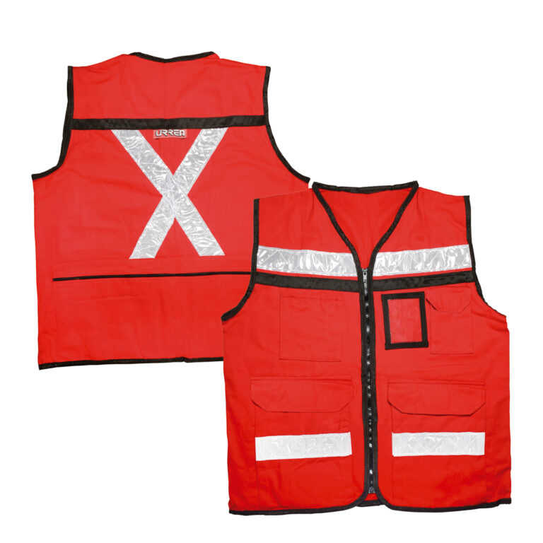 Chaleco de seguridad tipo supervisor abierto con reflejante rojo EG Urrea