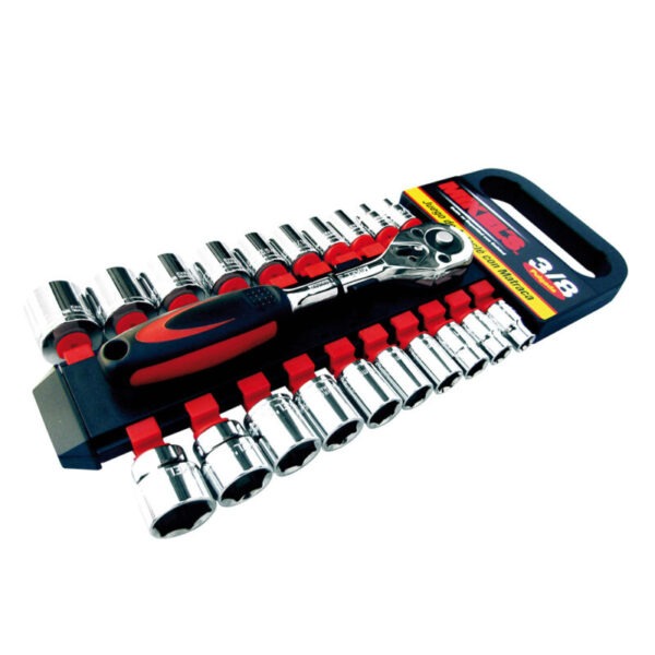 JUEGO DE DADOS Y MATRACA 3/8 21 PZAS