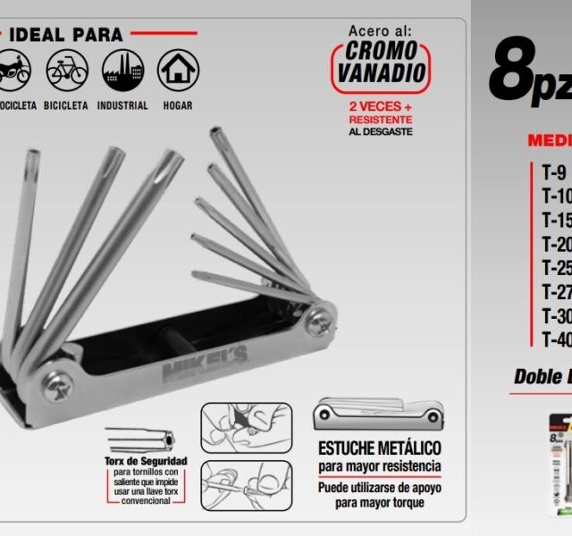 Juego de Llaves Hexagonales TORX tipo navaja