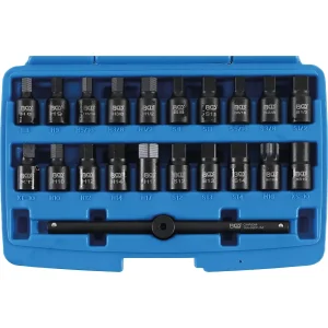 JUEGO 21 PIEZAS DE DADOS 3/8" PARA TAPON DE CARTER