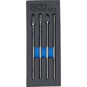 JUEGO DE FRESAS HSS, EXTRA LARGAS | 4 PIEZAS