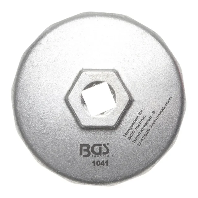 CAZOLETA PARA EXTRAER FILTROS DE ACEITE, ALUMINIO DIECAST, 74 MM X P14