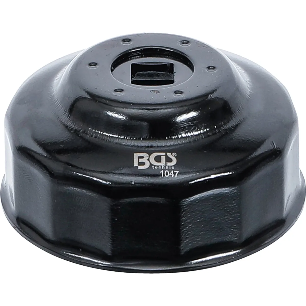 CAZOLETA PAR EXTRAER FILTROS DE ACEITE, ACABADO EN NEGRO, 65 MM X P14