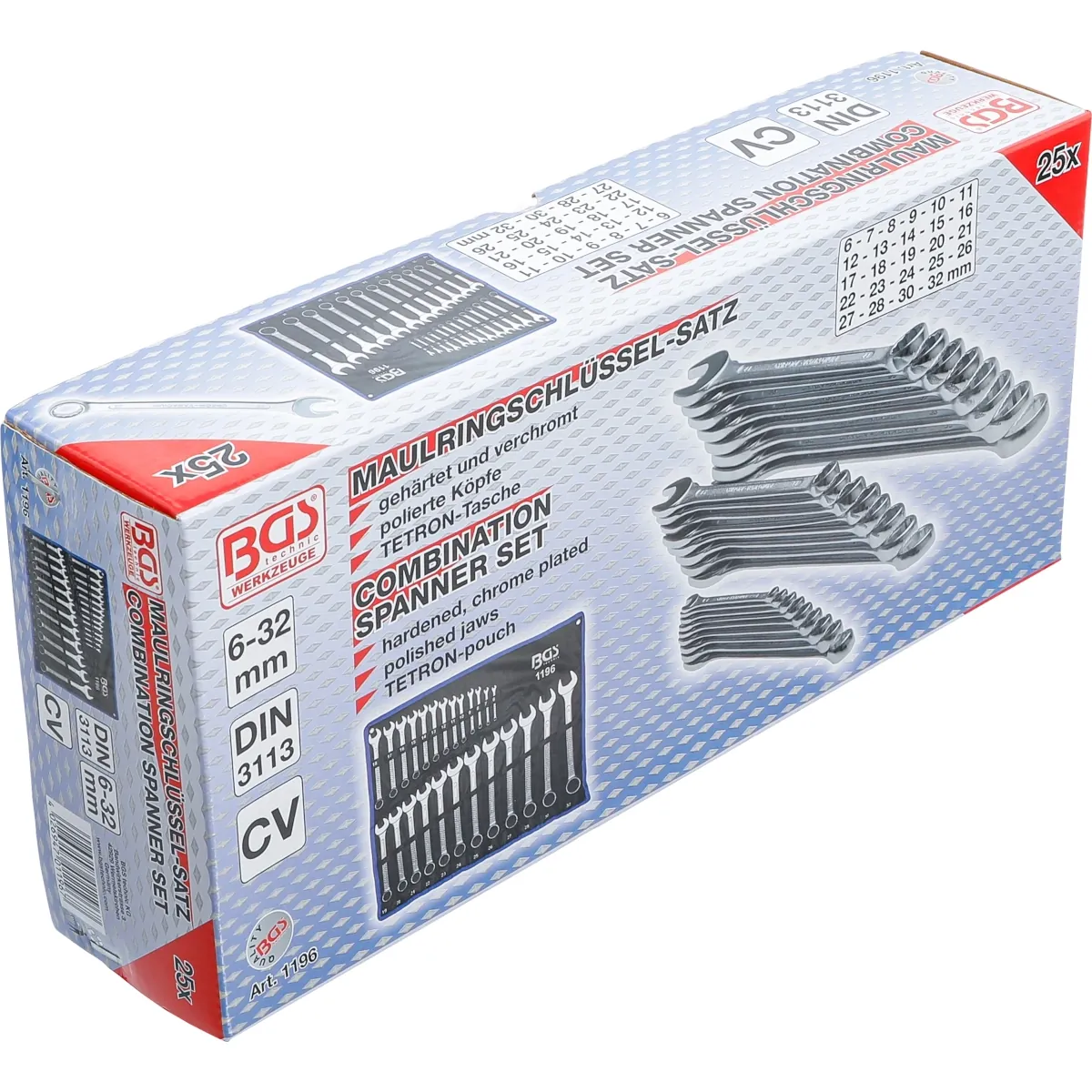 JUEGO 25 PIEZAS DE LLAVES COMBINADAS 6-32 MM - Imagen 8