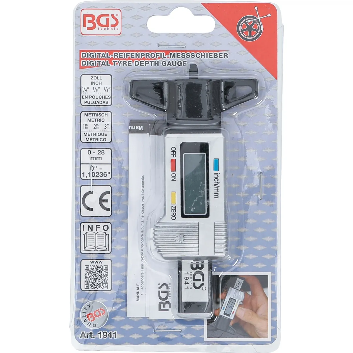 MEDIDOR DIGITAL DE LA PROFUNDIDAD DEL DIBUJO DEL NEUMATICO - Imagen 4