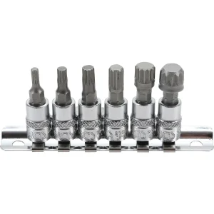 JUEGO DE 6 PIEZAS DE DADOS CON PUNTA 1/4"  XZN, M4 - M12