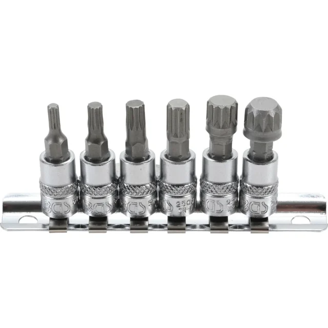 JUEGO DE 6 PIEZAS DE DADOS CON PUNTA 1/4" XZN, M4 - M12