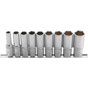 JUEGO 9 PIEZAS DE DADOS LARGAS 1/2"  10-24 MM