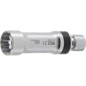 DADO PARA BUJÍAS 21 MM CON 12 PUNTAS 3/8"  LONGITUD 100 MM CON RESORTE