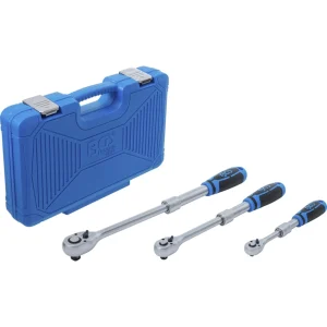 JUEGO DE MATRACAS REVERSIBLES | EXTENSIBLE | 6,3 MM (1/4") - 10 MM (3/8") - 12,5 MM (1/2") | 3 PIEZAS