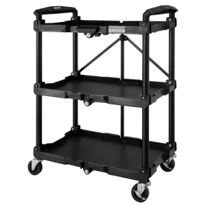 CARRITO / GABINETE DE SERVICIO | 3 NIVELES | PLEGABLE | CAPACIDAD DE CARGA 300 LB / 136 KG