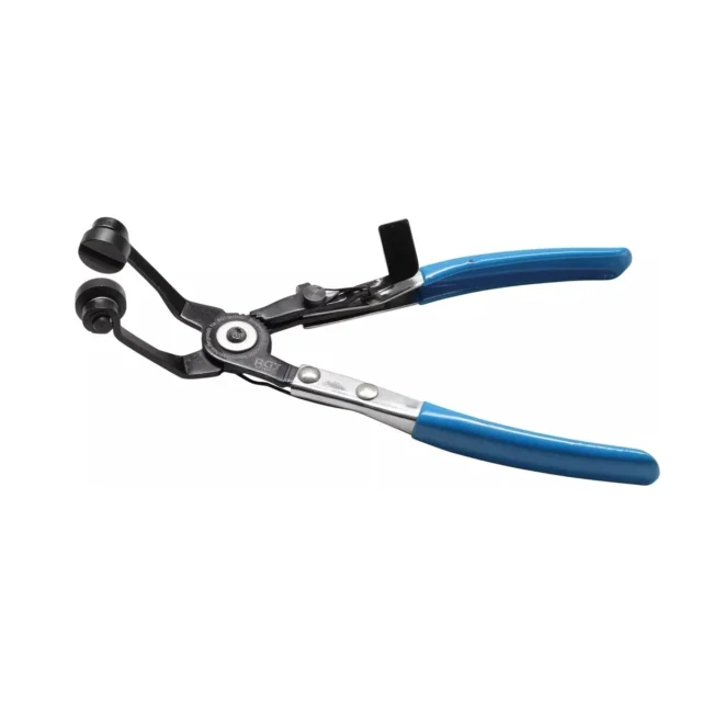 ALICATES PARA ABRAZADERAS DE MANGUERAS | CURVADO TIPO | CON FUNCIÓN DE CARRACA | 220 MM