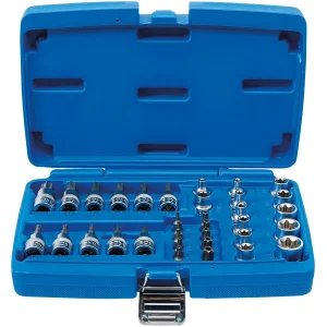 JUEGO 34 PIEZAS PUNTAS/DADOS T-STAR (TORX) 3/8"