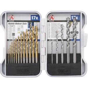 JUEGO DE BROCAS COMBINADAS | PARA METAL Y PIEDRA | 17 PIEZAS