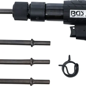 MARTILLO NEUMÁTICO CON CINCELES | CON PORTABROCAS DE CIERRE RÁPIDO | 10 MM | 4 CINCELES