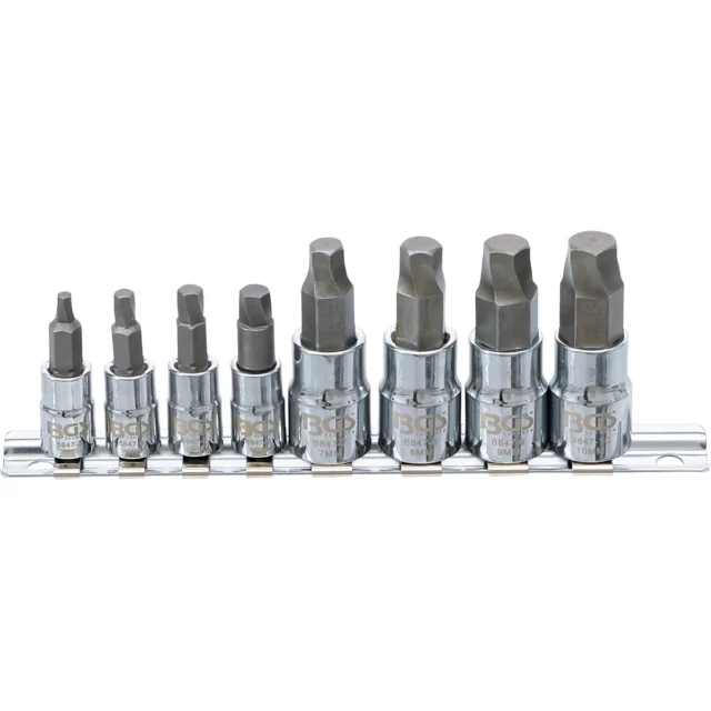 JUEGO DE EXTRACTORES DE TORNILLOS | ENTRADA 6,3 MM (1/4") / 10 MM (3/8") / PARA HEXÁGONO INTERIOR DEFECTUOSO 3 - 10 MM | 8 PIEZAS