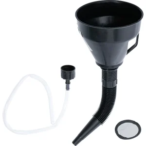 JUEGO DE EMBUDOS PARA ACEITE | CON TUBO FLEXIBLE Y MANGUERA | Ø 135 MM | 3 PIEZAS