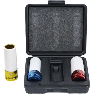 JUEGO 3 PIEZAS DADOS DE IMPACTO CON PROTECTOR DE PLASTICO 1/2 , 17 - 19 - 21 MM