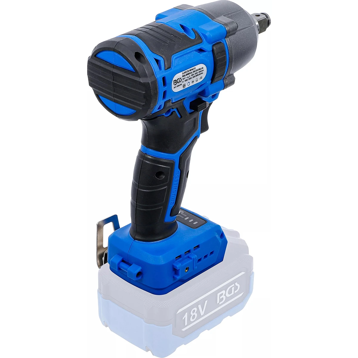 PISTOLA DE IMPACTO PROFESIONAL | 1/2" | 400 NM | MOTOR SIN ESCOBILLAS | 18 V | SIN BATERÍA - Imagen 2