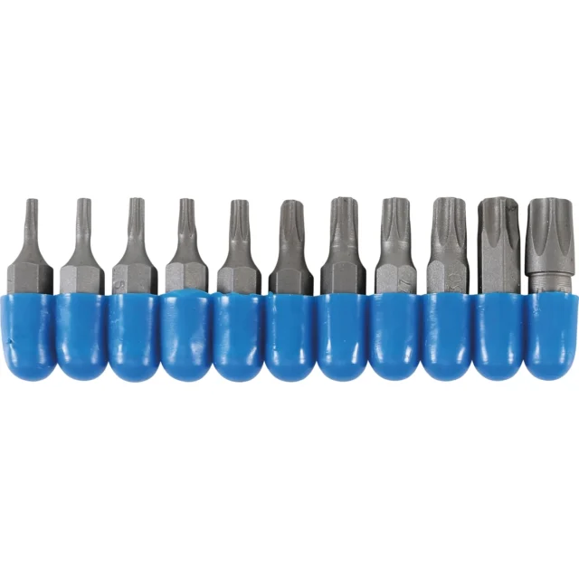 JUEGO 11 PIEZAS DE PUNTAS ESPECIALES TORX (T-STAR (TORX)) 1/4"