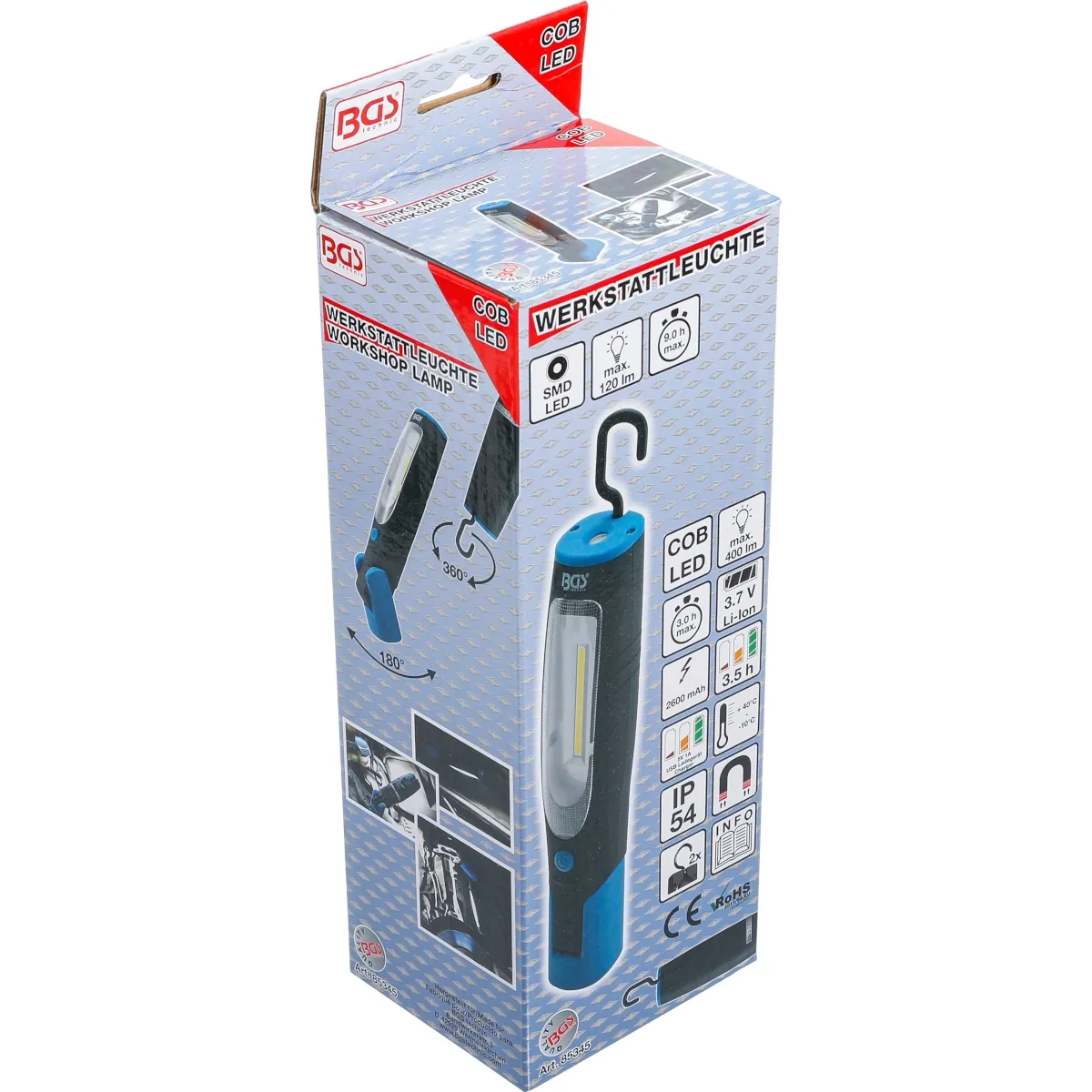 LÁMPARA PROFESIONAL DE TALLER LED COB CON IMÁN Y GANCHO | USO RUDO - Imagen 9