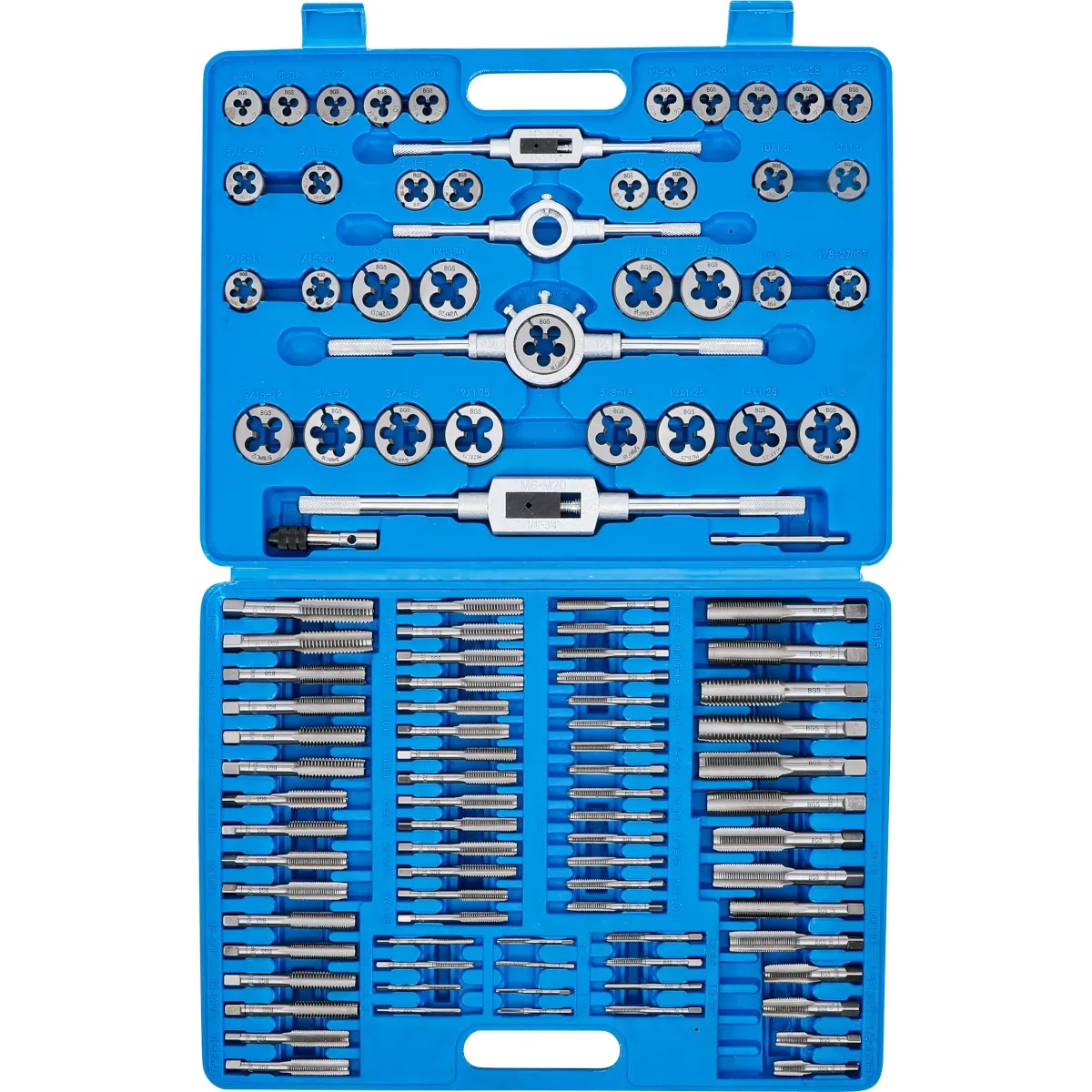 JUEGO DE MACHUELOS Y TERRAJAS METRICA Y STANDARD COMBINADAS - Imagen 4