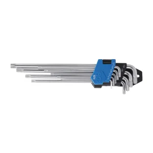 JUEGO 9 PIEZAS DE LLAVES TORX (T-STAR (TORX)) T10-50, EXTRA LARGOS